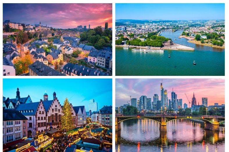 Luxembourg - Trier - Koblenz - Rudesheim am Rhein - Frankfurt
