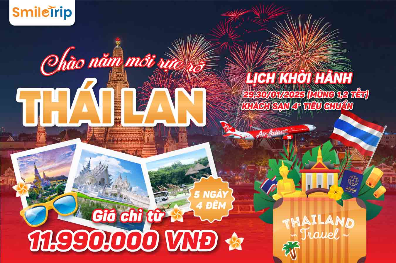 Tour du lịch khám phá Thái Lan của SmileTrip