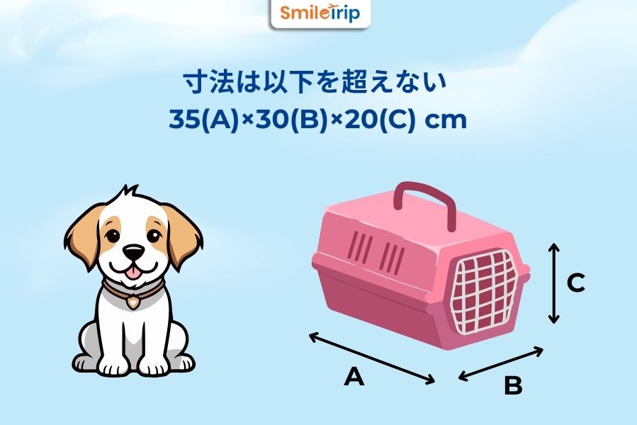 ベトナム航空のペット輸送時のケージサイズに関する規定