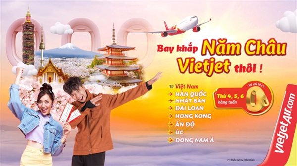 Các chương trình khuyến mại 0Đ của VietjetAir
