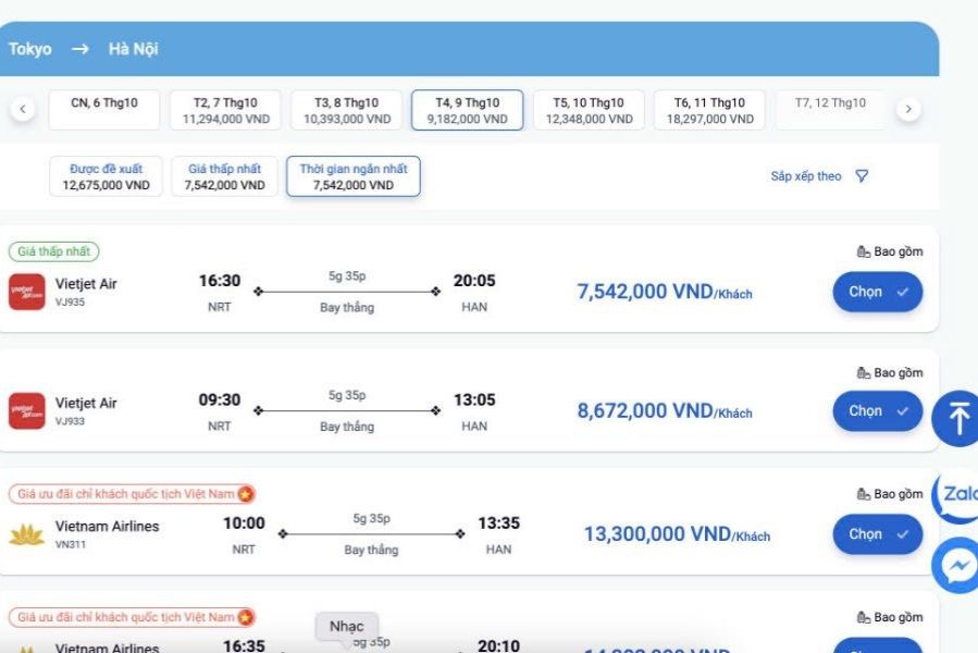 Săn vé máy bay đi giá rẻ tại website SmileTrip