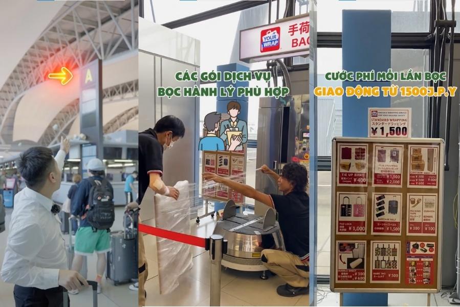 Khu vực bọc hành lý tại sân bay Kansai