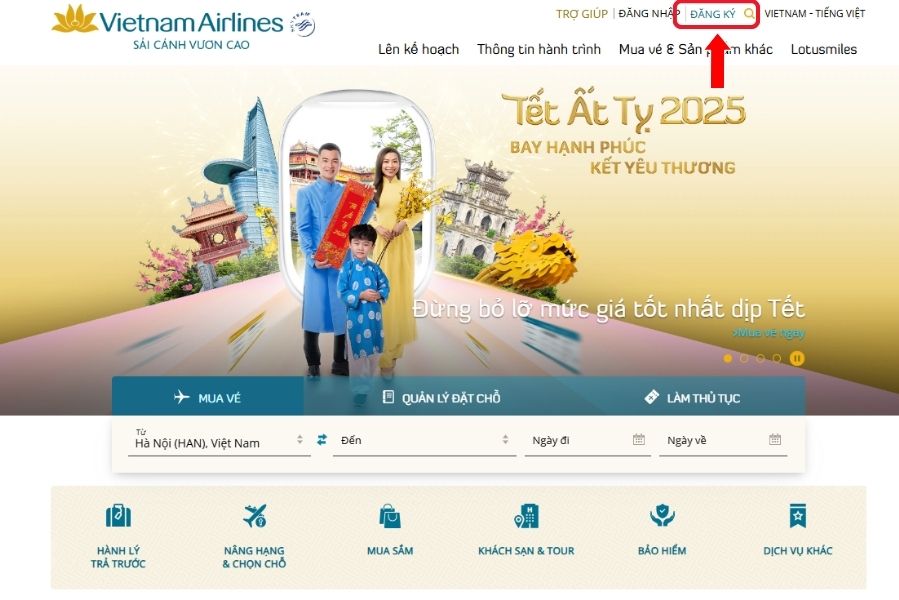 Hội viên Bông Sen Vàng được sử dụng phòng chờ thương gia và nhiều tiện ích khác