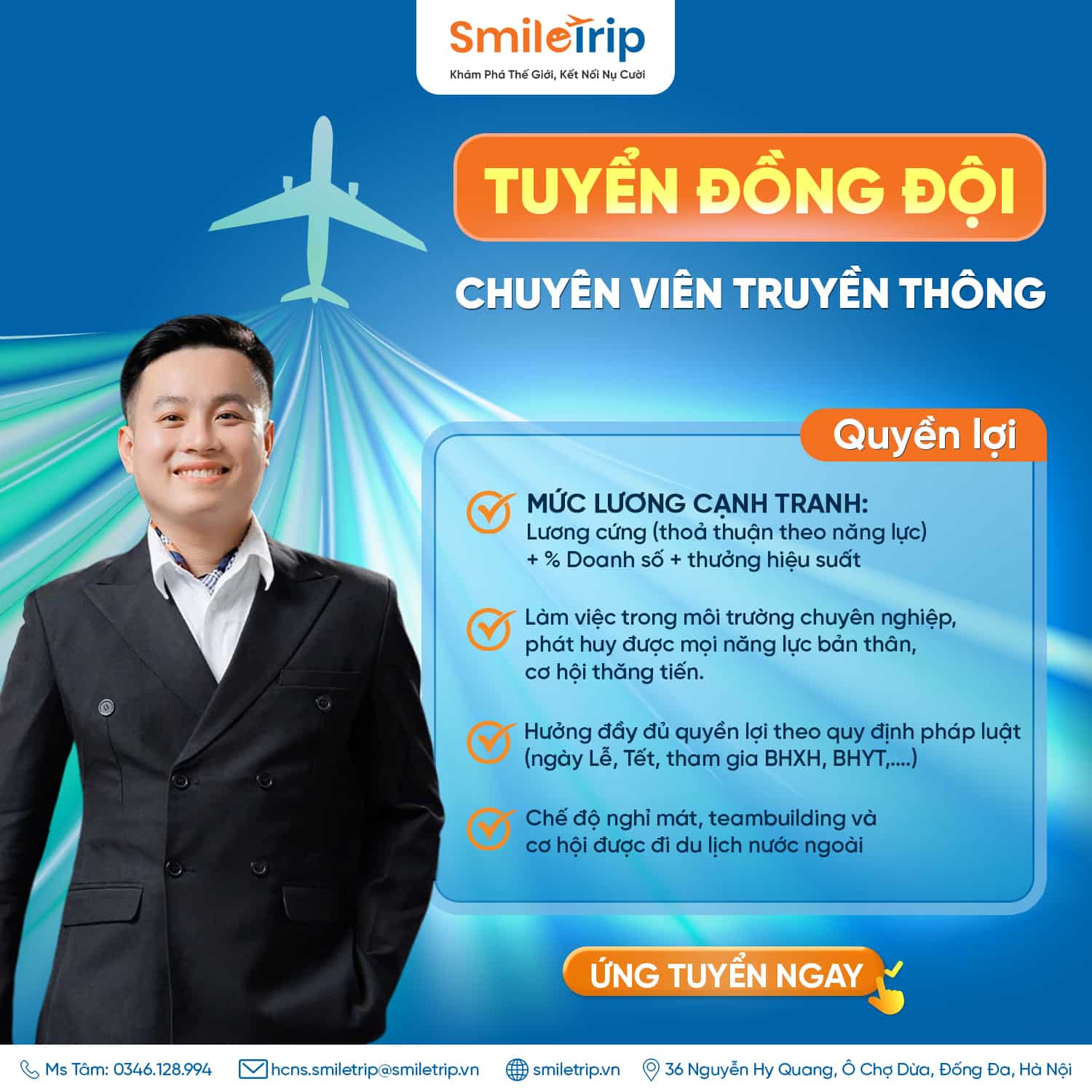 SmileTrip tuyển dụng vị trí Chuyên viên Truyền thông