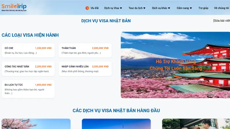 Smile Trip hỗ trợ xin visa Nhật Bản nhanh chóng, tiết kiệm thời gian