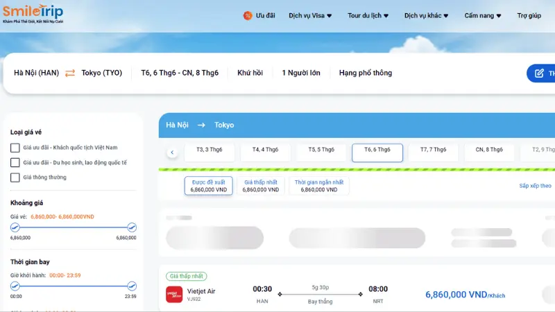 SmileTrip hỗ trợ đặt vé máy bay từ Hà Nội đi Osaka giá hấp dẫn